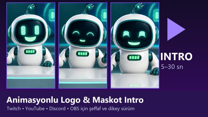kanalınız için animasyonlu logo ve maskot intro yapabilirim
