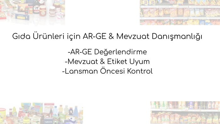 gıda mühendisi olarak AR-GE danışmanlığı yaparım