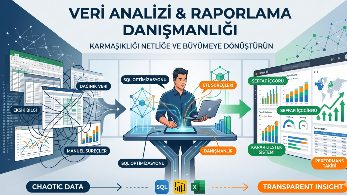 karmaşık verileri stratejik raporlara dönüştürürüm