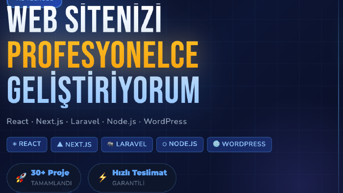 sitenizi mobil uyumlu ve profesyonel kurabilirim