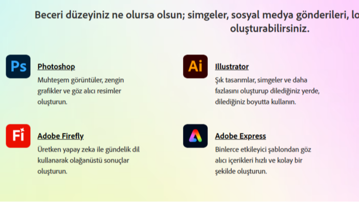 adobe programlarını kurabilirim
