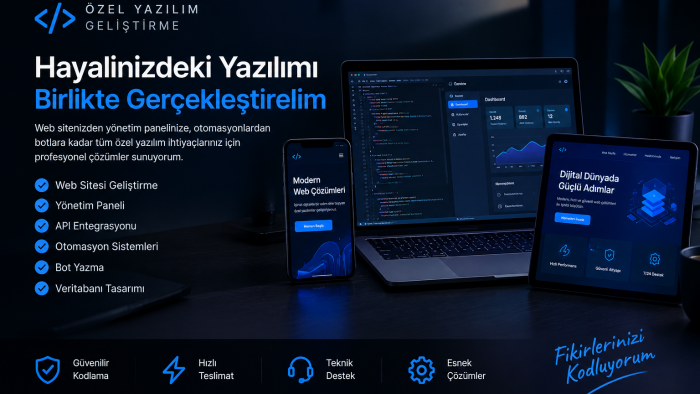 sizin için özel yazılımlar geliştiririm
