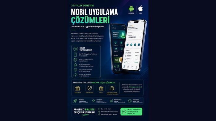 3,5 yıllık deneyimimle Android uygulamalar geliştiriyorum