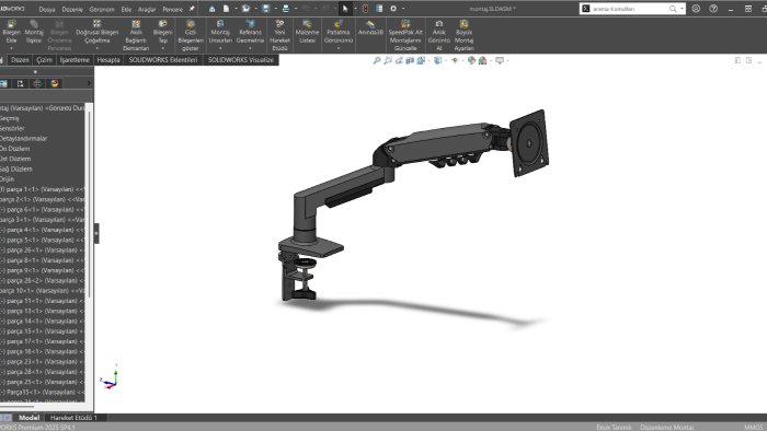 SolidWorks ile profesyonel parça modelleme ve render yaparım