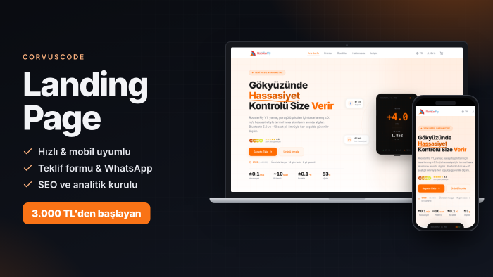 işletmeniz için hızlı ve mobil uyumlu landing page yaparım