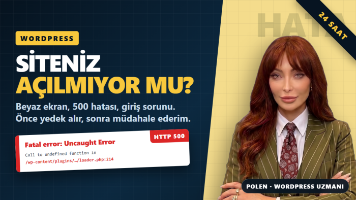 açılmayan WordPress sitenizin hatasını bulur, gideririm