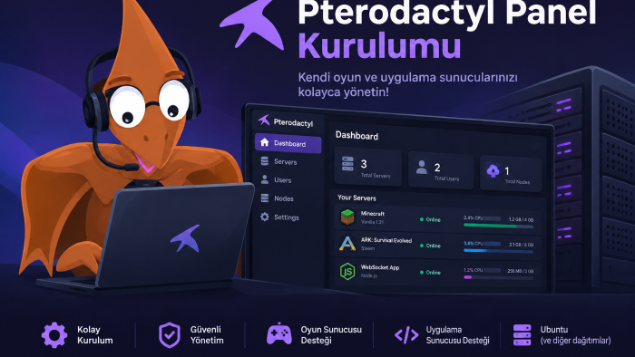 senin Minecraft serverına Pterodactyl paneli kurarım
