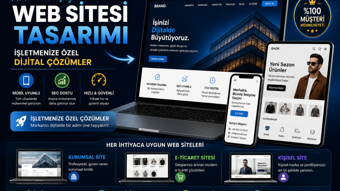 işletmeler için modern ve mobil uyumlu web siteler tasarlarm