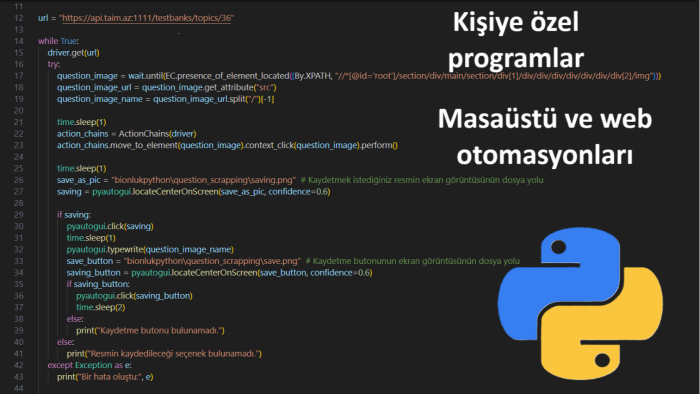 python ile isteğe özel program geliştirebilirim