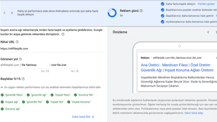 Google ads kampanyalarınızı yönetirim