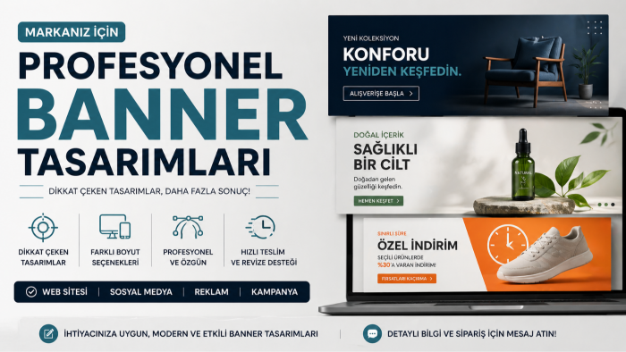 markanız için dikkat çeken banner tasarımları hazırlarım