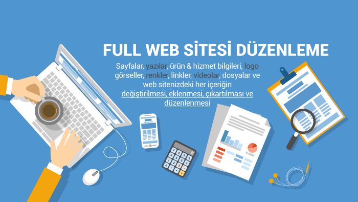 Web sayfalarınızda düzenleme ve CMS data girişi yapabilirim