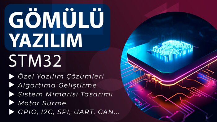 mikrodenetleyici gömülü yazılımı geliştiriyorum