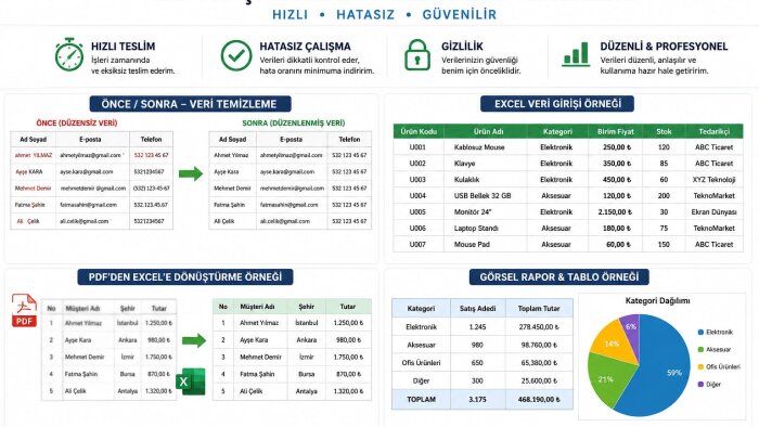 hızlı ve hatasız veri girişi yapabilirim