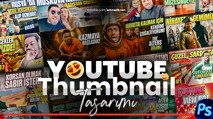 youtube kanalınız için thumbnail tasarımı yapabilirim