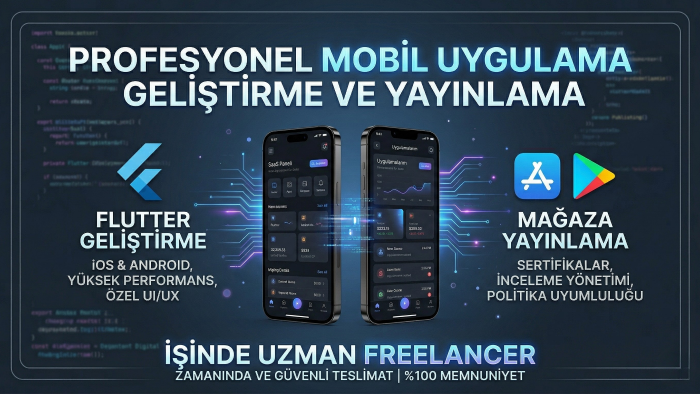 Flutter ile iOS ve Android mobil uygulama geliştirebilirim