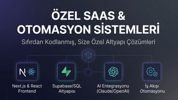 işletmeniz için özel SaaS yazılımlar yapabilirim