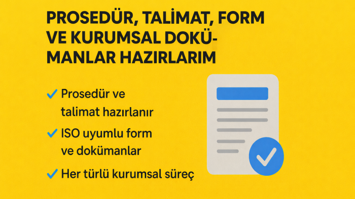 firmalar için profesyonel dokümantasyon hazırlıyorum