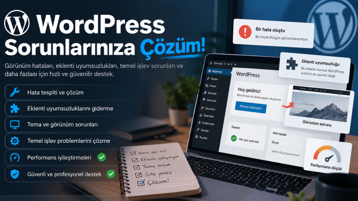 WordPress hatalarını tespit edip gideririm
