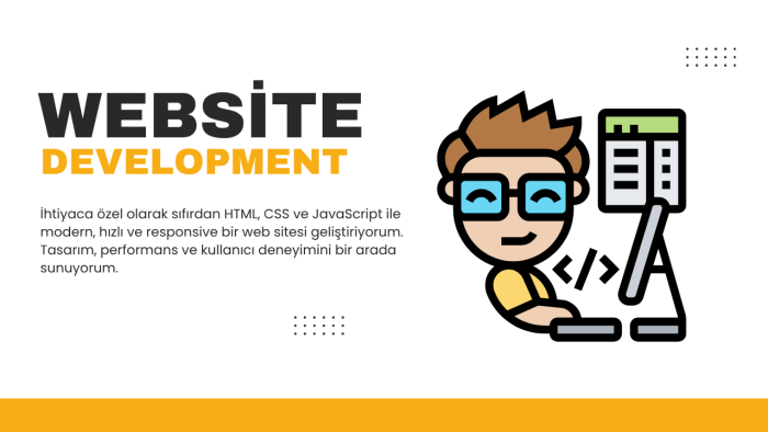 markana özel, sıfırdan web sitesi geliştiririm