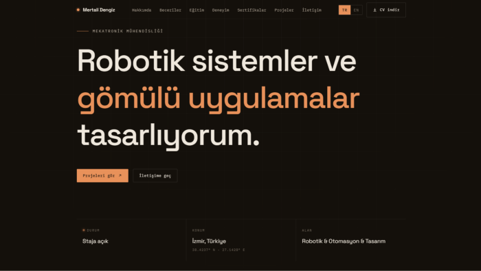 size özel özelleştirilebilir portfolyo sitesi kodlarım