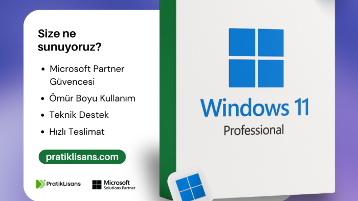 Microsoft Windows etkinleştirmesini lisanslı şekilde yaparım