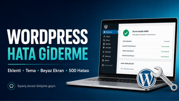 WordPress hata ve sorunlarını giderebilirim