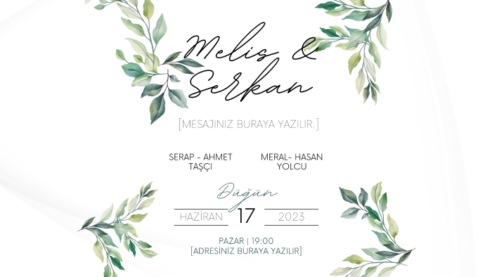 hayalinizdeki davetiyeyi istediğiniz şekilde tasarlarım