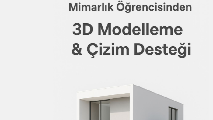 3D mimari tasarımlar ve modellemeler yaparım