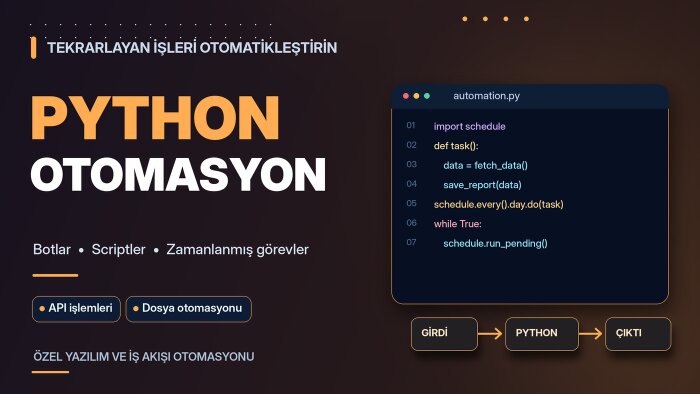 Python ile özel bot ve otomasyon yazılımları geliştiririm