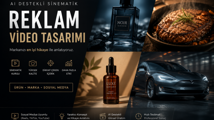 markanız için AI destekli reklam videosu hazırlarım