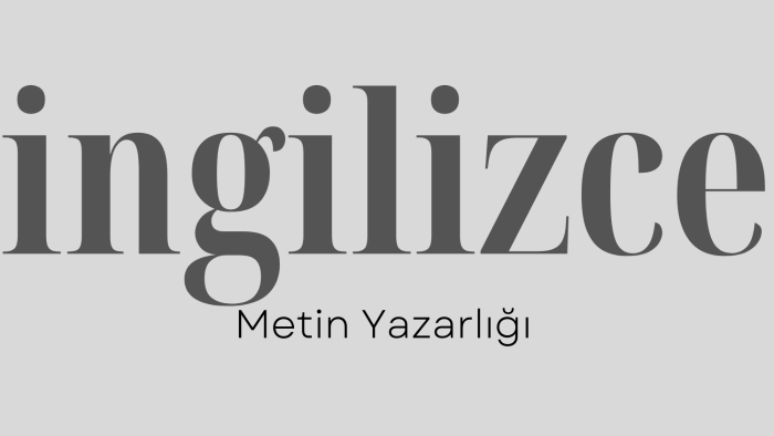 sizin için İngilizce metinler yazabilirim