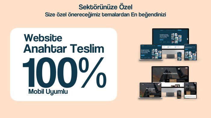 anahtar teslim mobil uyumlu web projeleri geliştiririm