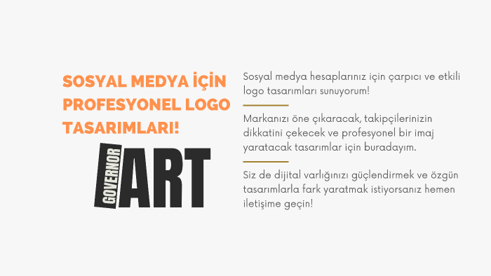 sosyal medya hesaplarınız için logo yapıyorum
