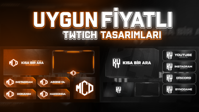 Twitch kanalınız için panel-ekran tasarımları yapabilirim