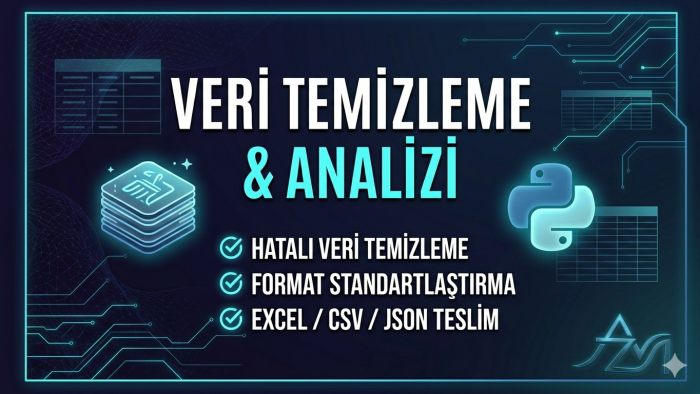 istediğiniz karmaşık verileri temizler ve analiz ederim