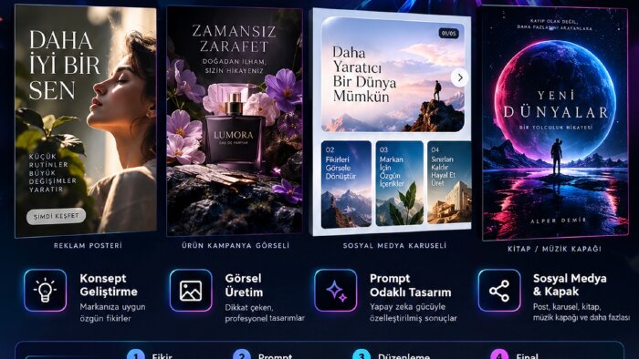 AI ile reklam ve sosyal medya görselleri tasarlarım