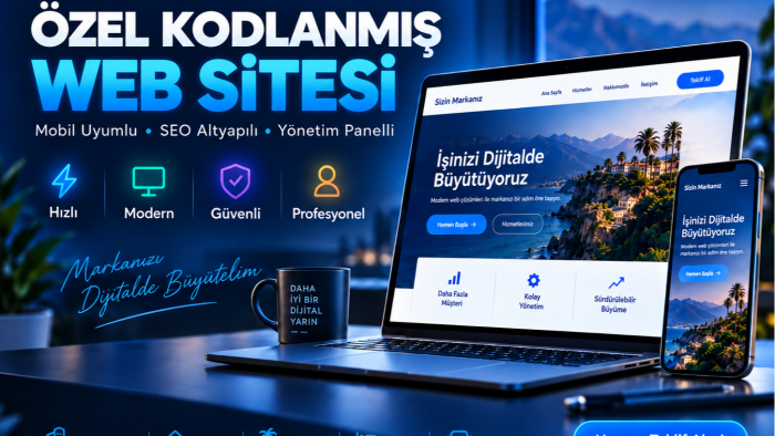 özel kodlanmış profesyonel web sitesi geliştiririm