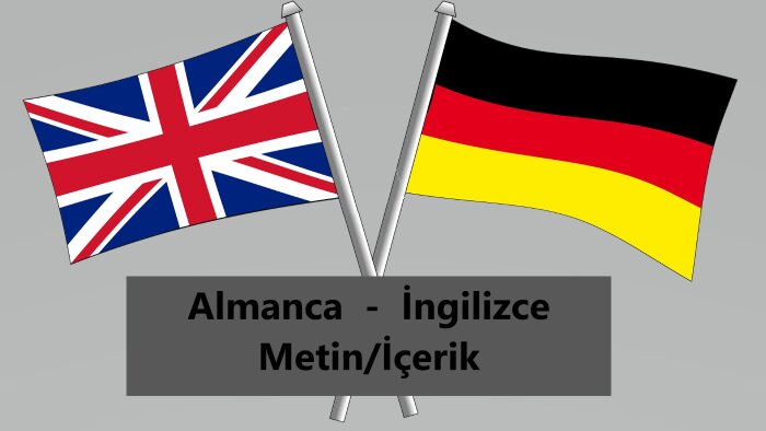Almanca ve İngilizce metin yazabilirim