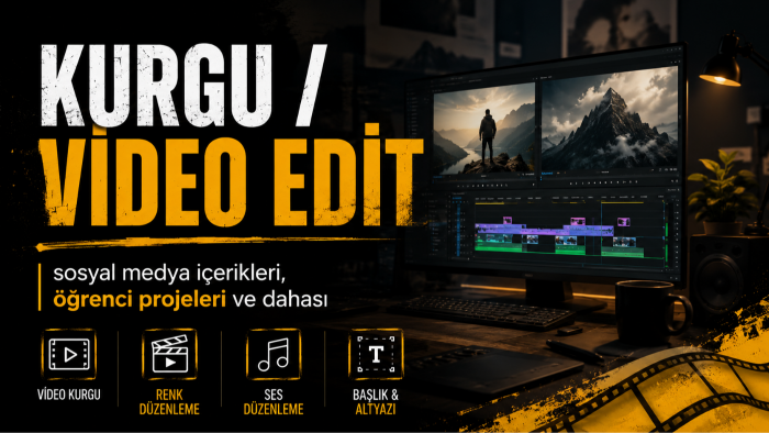 videolarınıza profesyonel kurgu yapabilirim