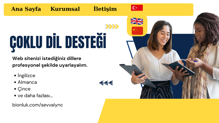 web sitenize profesyonel dil desteği ekleyebilirim