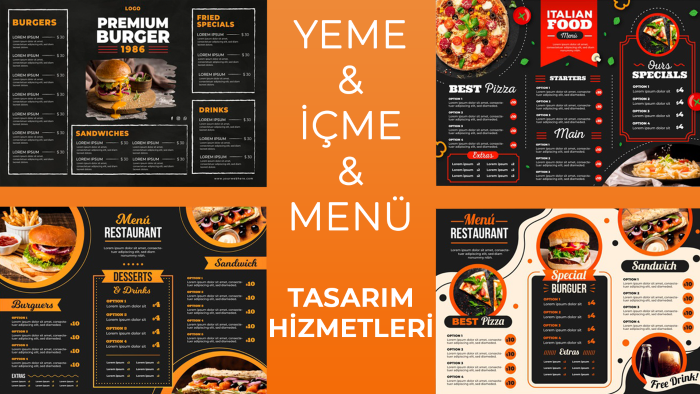 sizin için yeme - içme menü tasarımlarınızı yaparım
