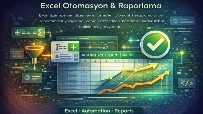 Excel ve VBA ile veri düzenleme ve raporlama yaparım