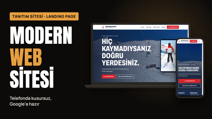 işletmeniz için modern ve hızlı bir web sitesi kurarım