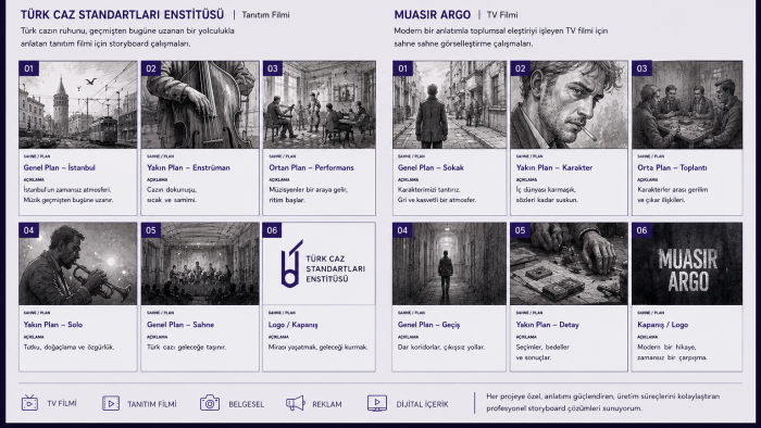 profesyonel storyboard tasarımları hazırlarım