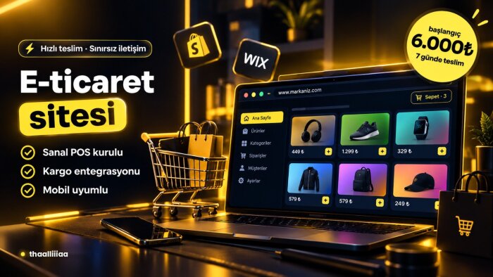 Shopify ve WooCommerce ile satışa hazır mağaza kurarım