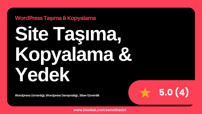 sitenizi kopyalayabilir veya taşıyabilirim