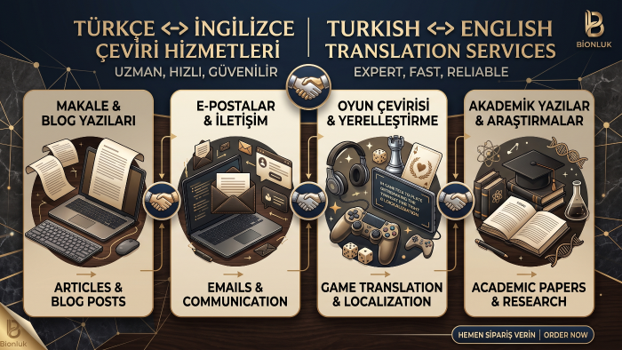 İngilizce belgelerinizi Türkçeye çeviririm
