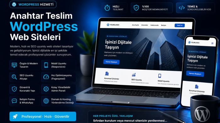 anahtar teslim profesyonel web sitesi yapabilirim
