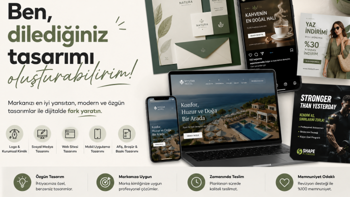 dilediğiniz tasarımı oluşturabilirim